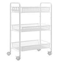 Amazon.co.jp: EKNITEY メタルラック キッチンワゴン メタル メッシュ